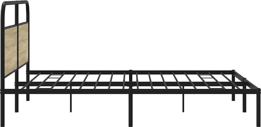 Lovos rėmas be čiužinio, sonoma ąžuolo, 180x200cm, metalas