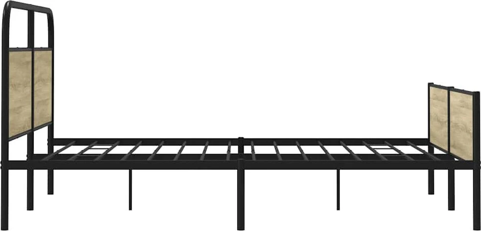 Lovos rėmas be čiužinio, sonoma ąžuolo, 200x200cm, metalas