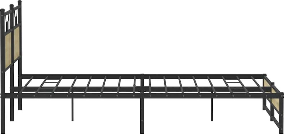 Lovos rėmas be čiužinio, sonoma ąžuolo, 180x200cm, metalas