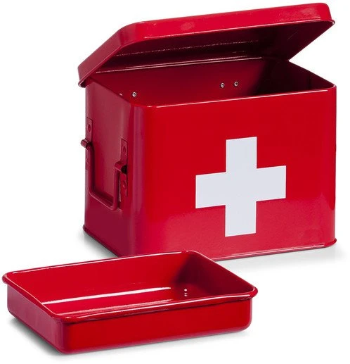 First Metalinis pirmosios pagalbos vaistinėlė, medicininė dėžutė, 22x16x16 cm, ZELLER