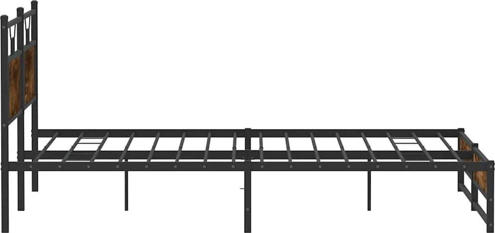 Lovos rėmas be čiužinio, dūminio ąžuolo, 180x200cm, metalas