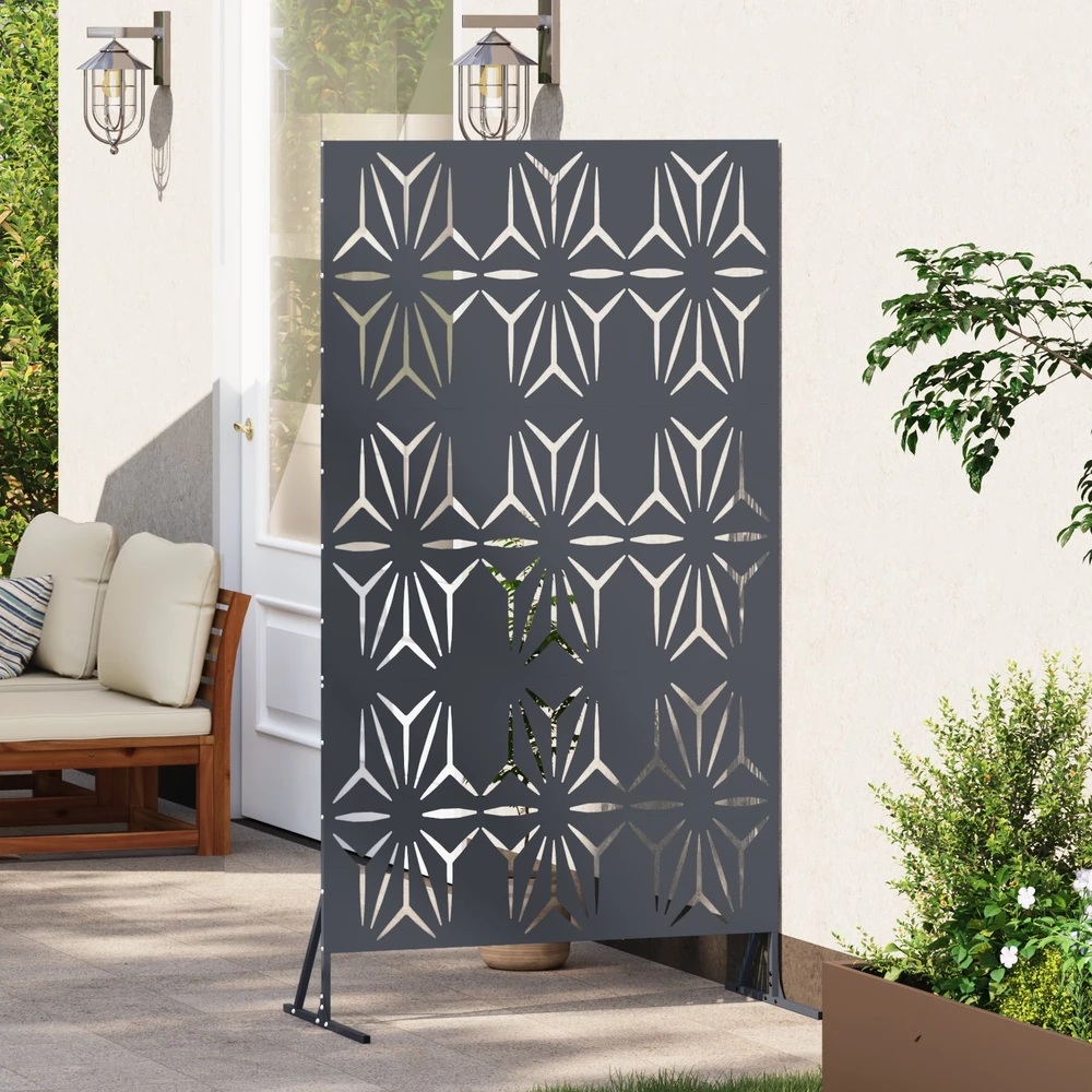 Privatumo žaliuzės 100 x 50 x 180 cm Plienas Antracito