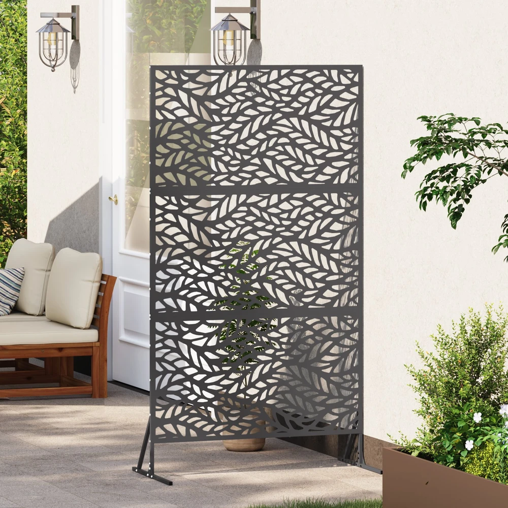 Privatumo žaliuzės 100 x 50 x 180 cm Plienas Juoda