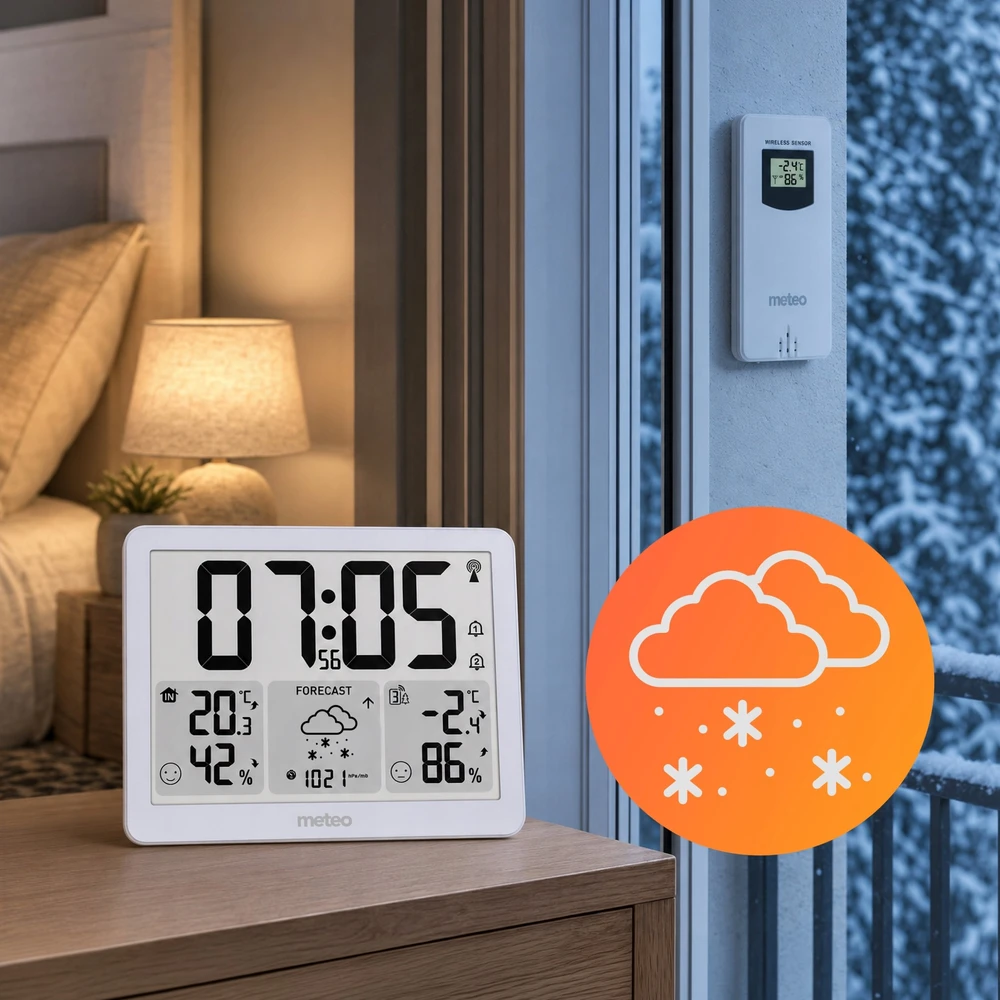 Meteo Orų stotelė Meteo SP209 Belaidė Jutiklis Barometras DCF Termometras