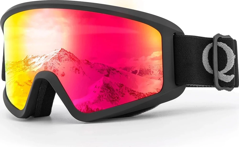 Qunature Baltas Ski Goggles Adults – Juodas