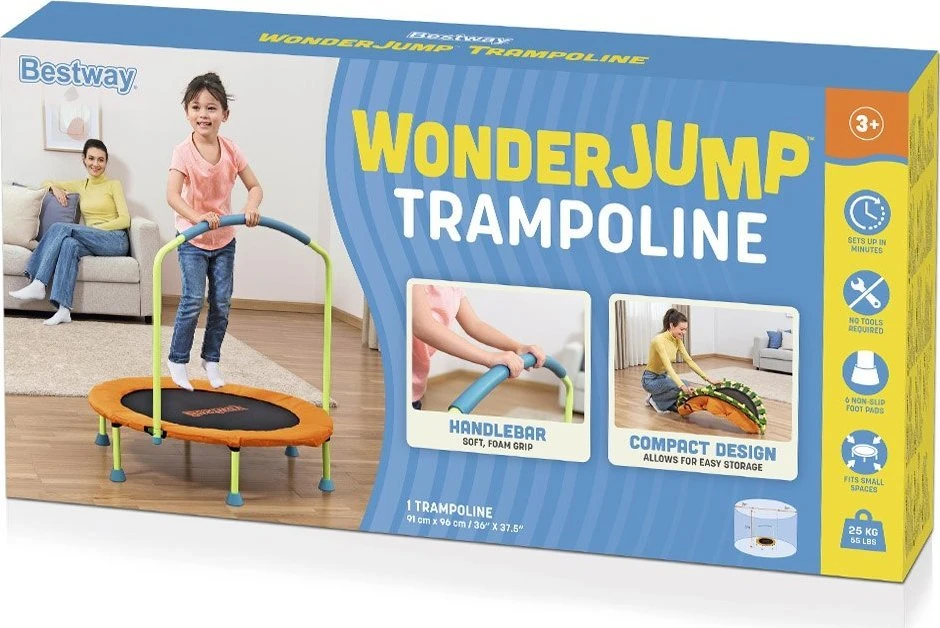 Bestway „Wonderjump“ batutas su rankena, skirta naudoti viduje/lauke, 91 x 96 cm, 59100