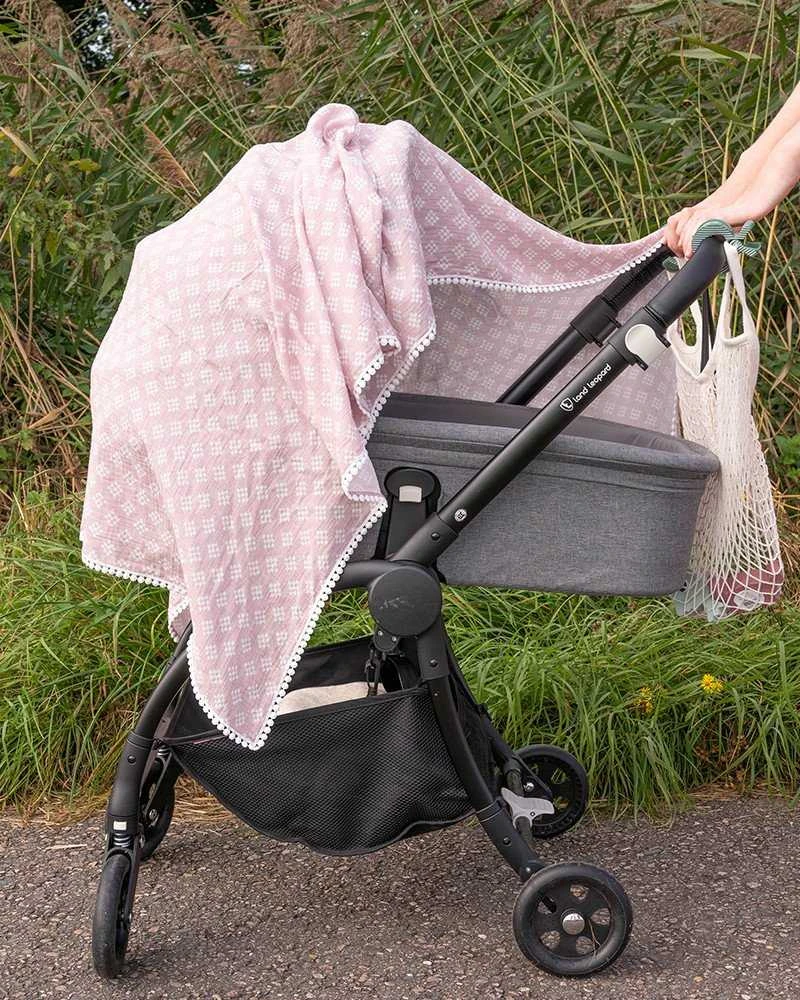 Mexen Lodger Swaddle Tribe muslininės medvilninės sauskelnės 120x120 cm, rožinės spalvos, SWT 107