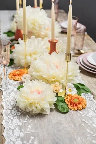 PartyDeco Popierinės dekoratyvinės gėlės, 5vnt