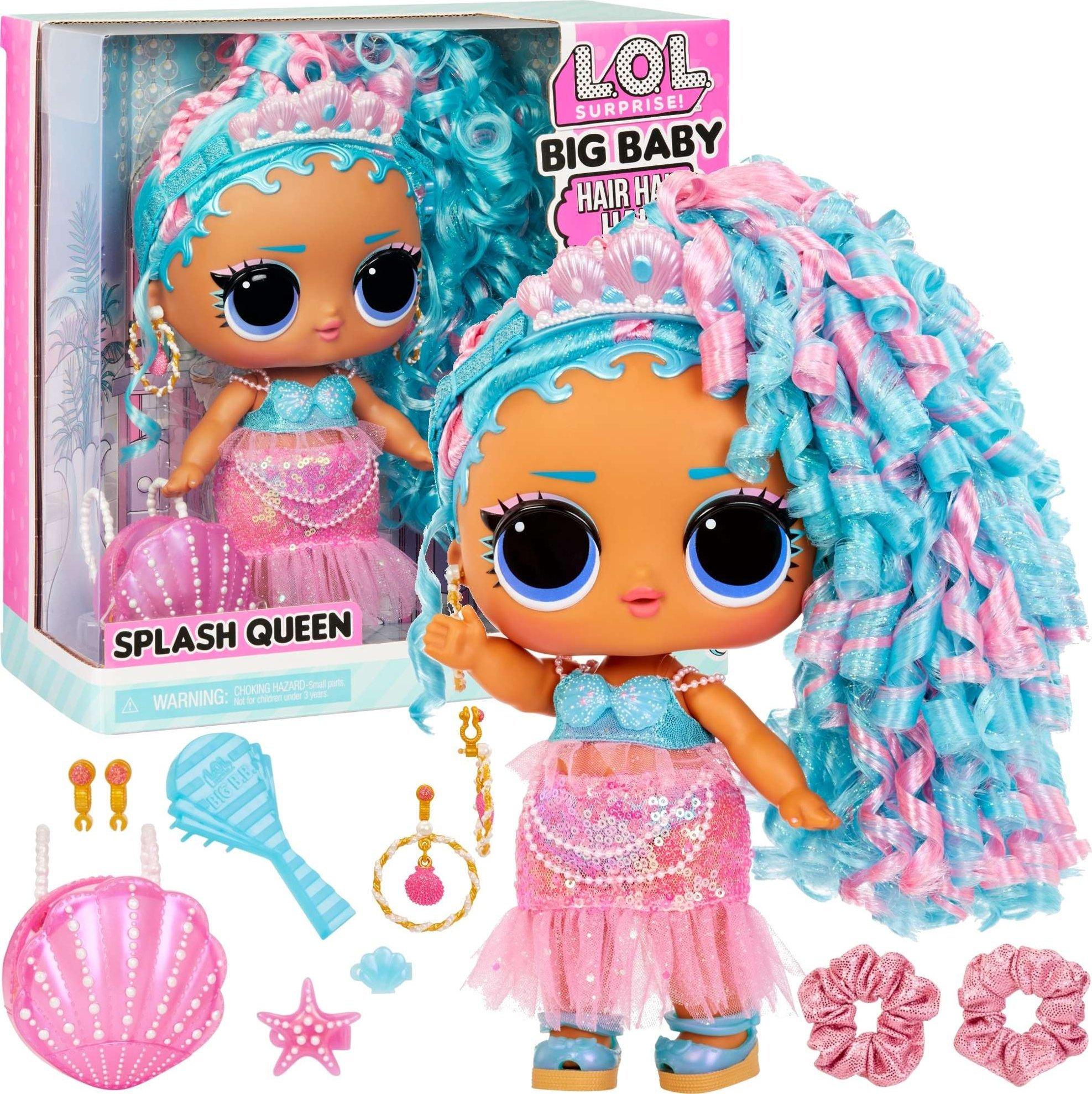 MGA L.O.L. Surprise! Big Baby Hair duża lalka Splash Queen, modelis ...