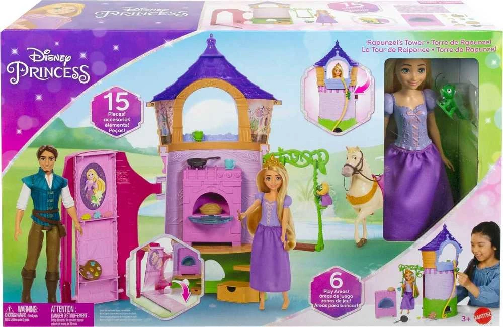 DISNEY PRINCESS Lėlės Auksaplaukės ir bokšto rinkinys