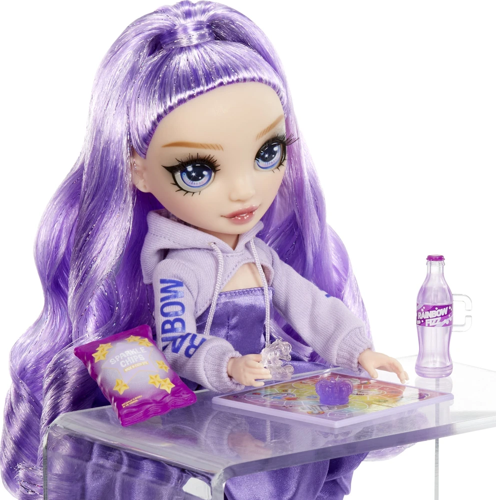 MGA Lėlė Rainbow High Sparkle & Shine Viola su blizgančiomis kojomis