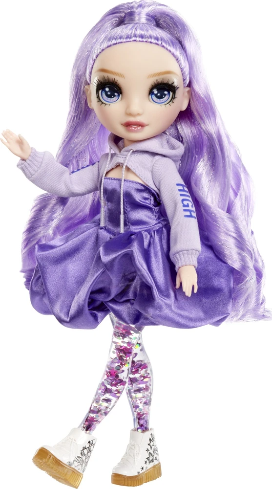MGA Lėlė Rainbow High Sparkle & Shine Viola su blizgančiomis kojomis