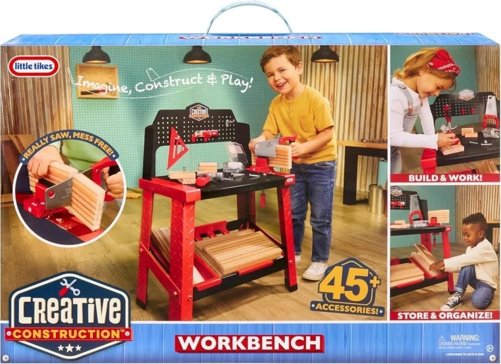 „Little Tikes“ kūrybinis statybinis darbastalis