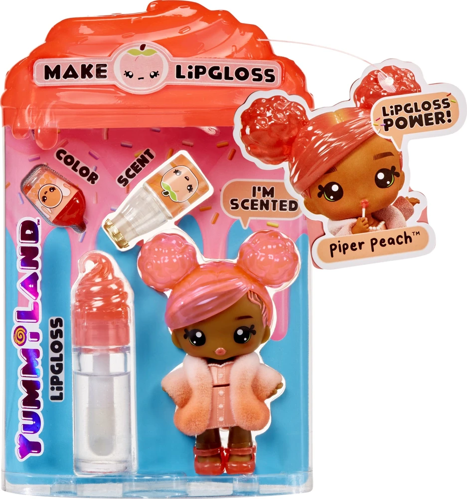 MGA 120759EUC Yummiland Lūpų blizgis Doll- Piper Peach