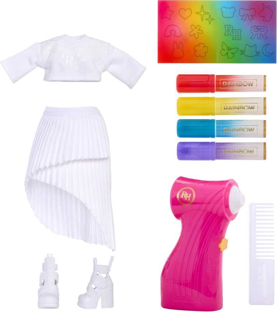 Rainbow High Air Brush & Create lėlė – su violetinėmis akimis (543350/3)