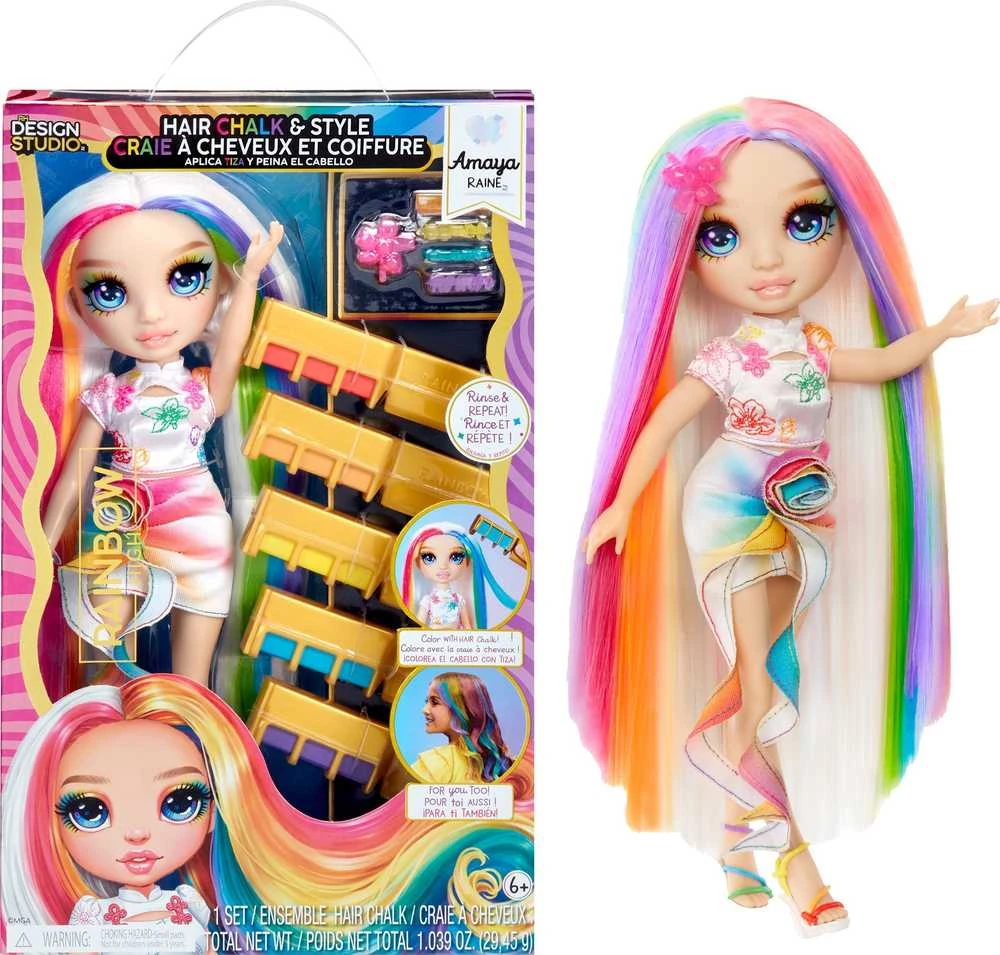 MGA Lėlė Rainbow High Hair Chalk & Style Amaya vaivorykštinė 526780-EUC