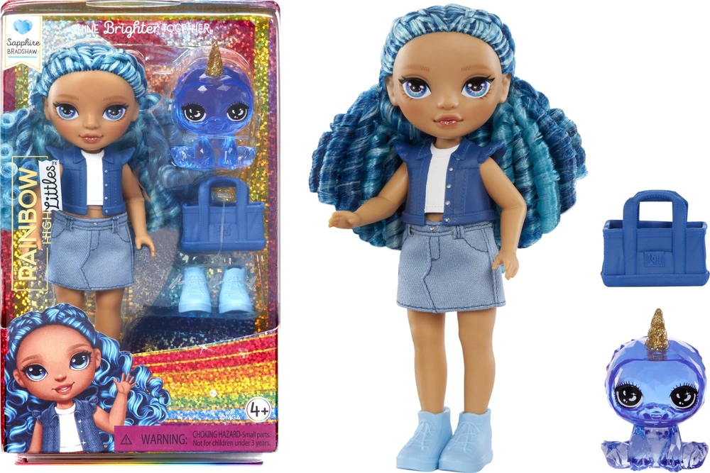 MGA Rainbow High Littles lėlė Sapphire mėlyna 531197-EUC