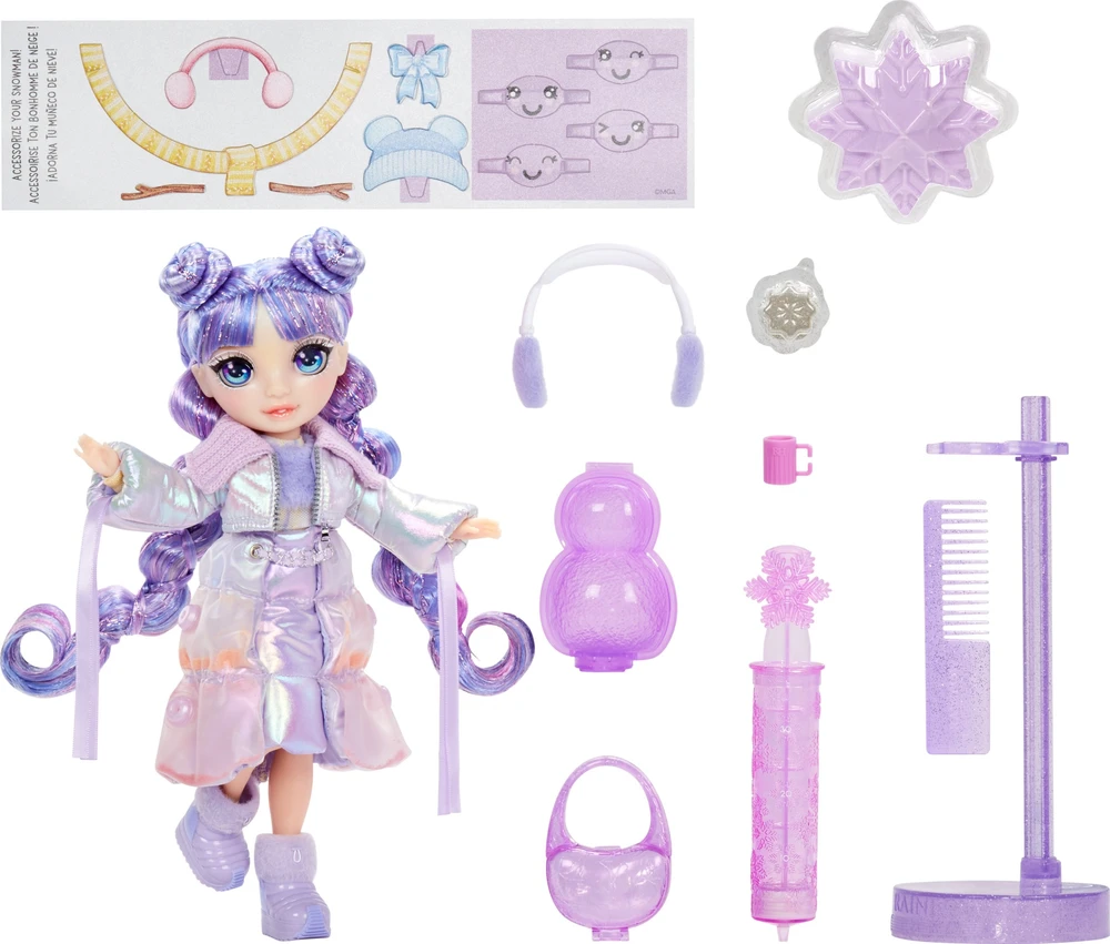 MGA 120865-EUC „Rainbow High Winter Wonderland“ lėlė – violetinė