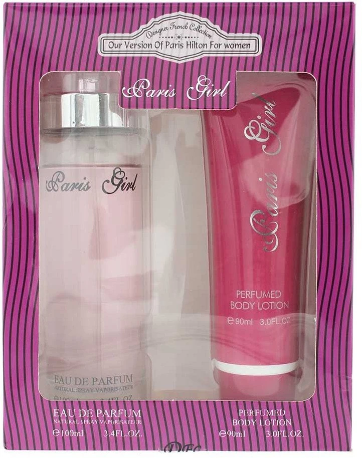 „Set Designer French: Paris Girl“ kvepalai moterims, 100 ml + „Paris Girl“ drėkinamasis kūno losjonas, 90 ml