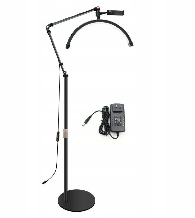 MichaelMarinelli LED kosmetikos lempa be šešėlių, aukšta Moon, skirta makiažui, nagams, blakstienoms, 24 W / Gx490 / Juoda