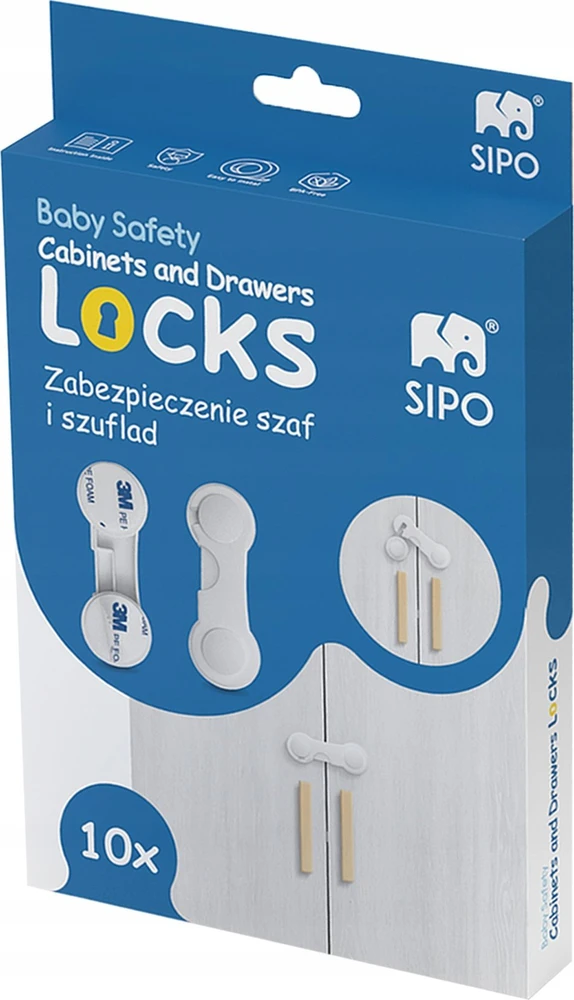 Spintelių užraktai nuo vaikų Sipo SBS-215