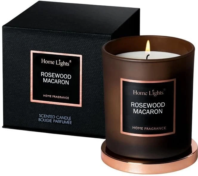 Home Lights Namų apšvietimas Kvapioji žvakė „Palisandro mediena ir macaronai“, 215 g
