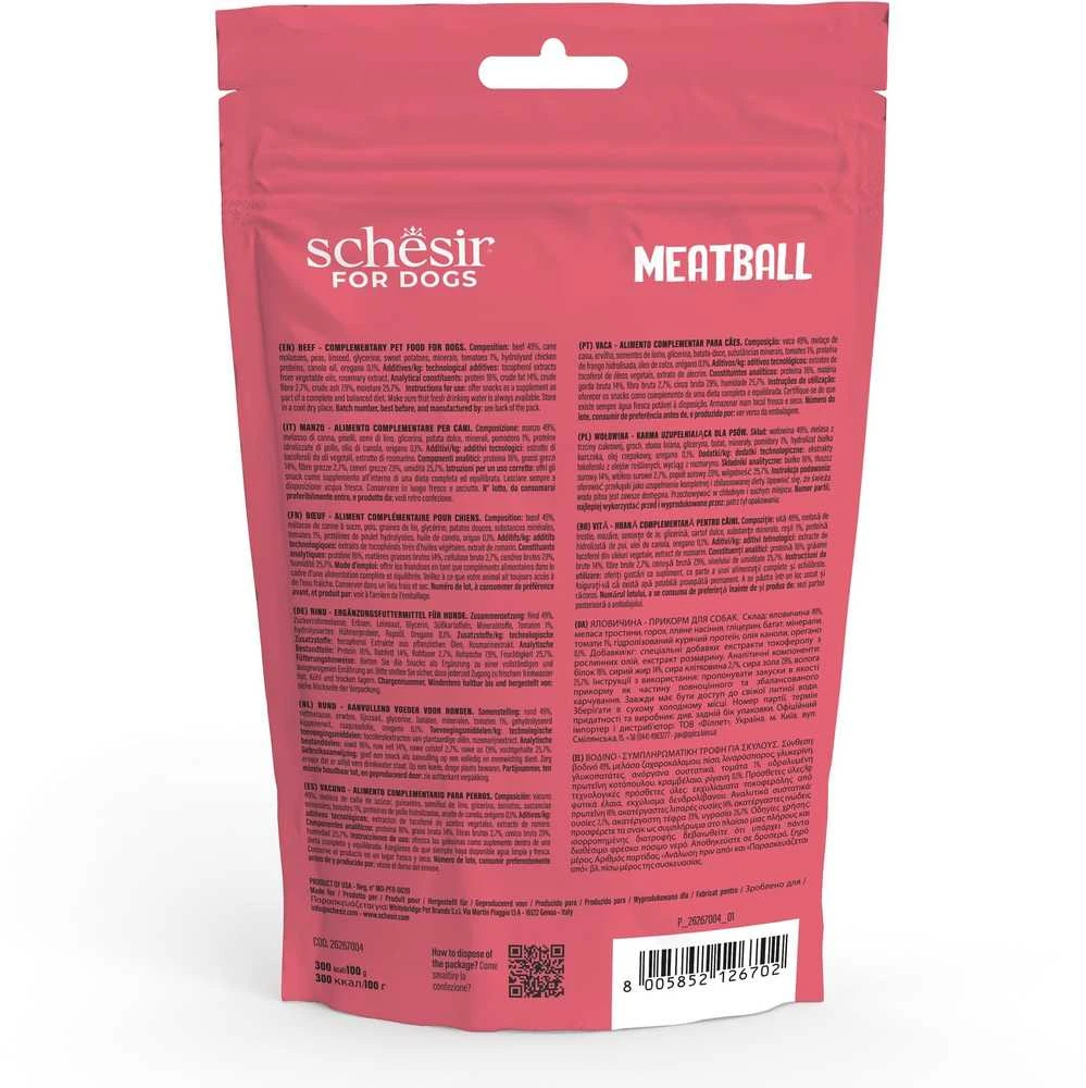 Michelin Mėsos kukuliai, skanėstas, šunims, jautienos mėsos kukuliai, 225 g, paketėlis