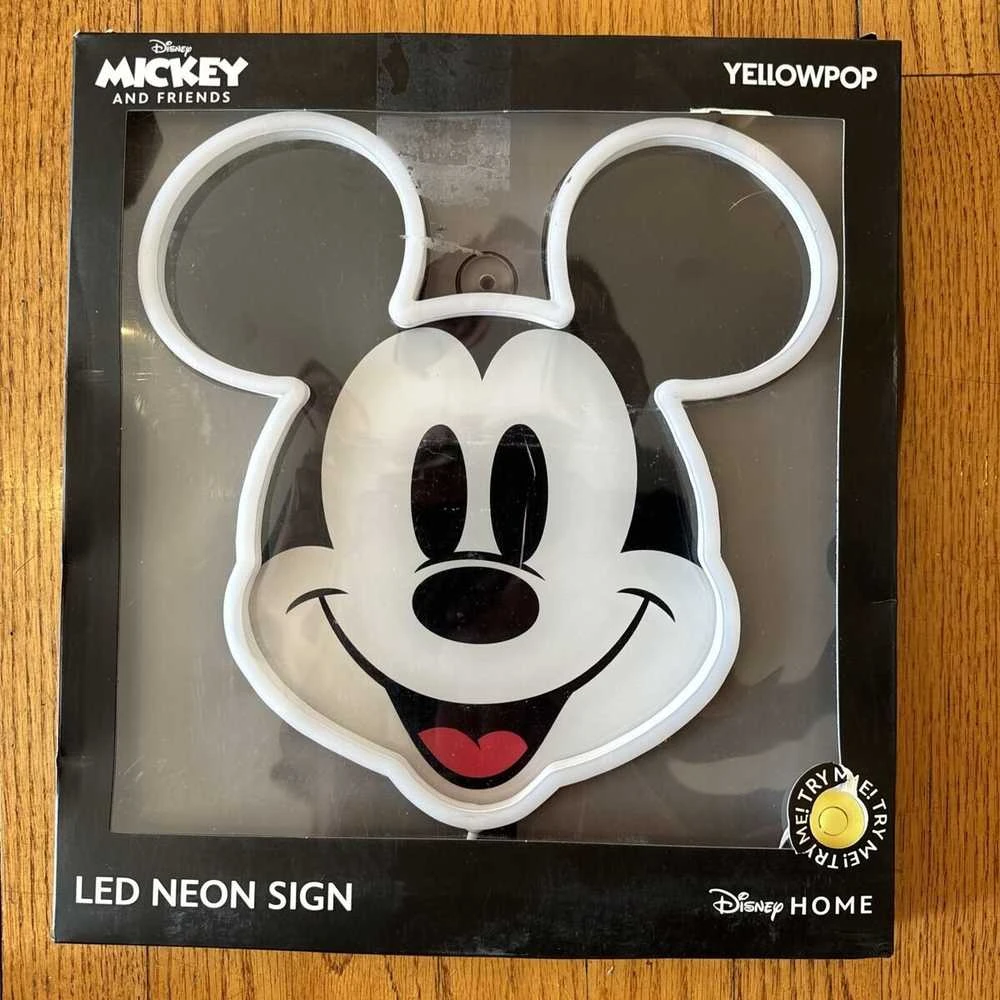 Yellowpop Neoninis geltonasis „Disney“ Mikio atspausdintas veidas