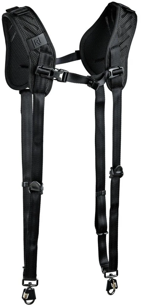 Micnova Kameros diržas - BlackRapid Blackline II Dvigubas reguliuojamas 2 kameroms Juodas