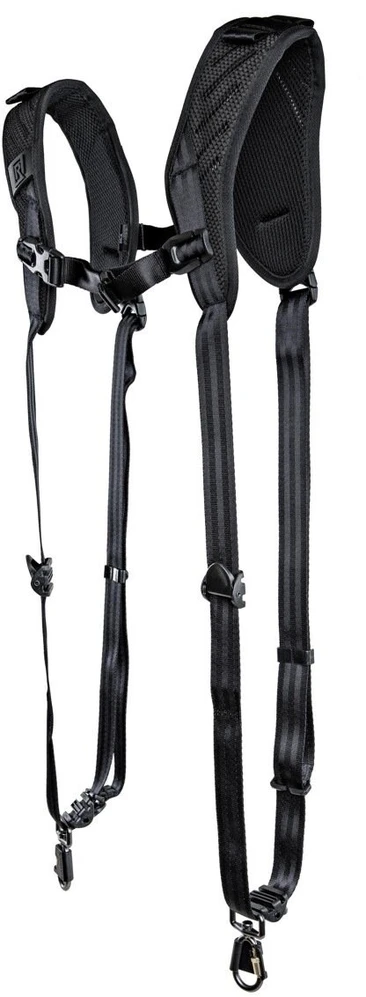 Micnova Kameros diržas - BlackRapid Blackline II Dvigubas reguliuojamas 2 kameroms Juodas