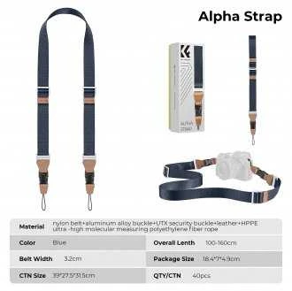 Micnova Kameros dirželis - K&f Concept Alpha Tamsiai pilkas