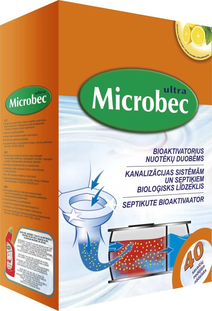 Priemonė nuotekų duobėms Bros Microbec, 1kg