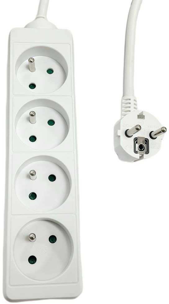 Listwa zasilająca MicroConnect MC-PS040150FRW Typ francuski 4 1.5m Baltas