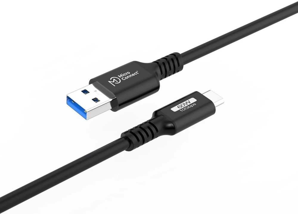 Kabelis USB MicroConnect USB-C - USB-A 0,15 m Juodas (Premium USB-C to USB-A kabelis)