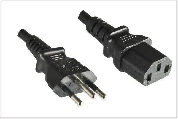 MicroConnect C13 maitinimo laidas - Brazilija, 1,8 m, juoda (PE010418BRAZIL)