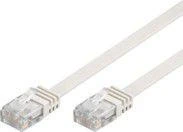 MicroConnect CAT6 UTP 2M plokščias kabelis, baltas (V-UTP602W-FLAT)
