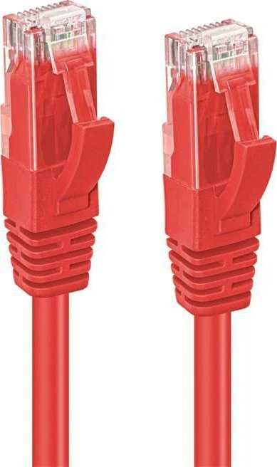 MicroConnect CAT6A UTP 0.15m Raudona LSZH