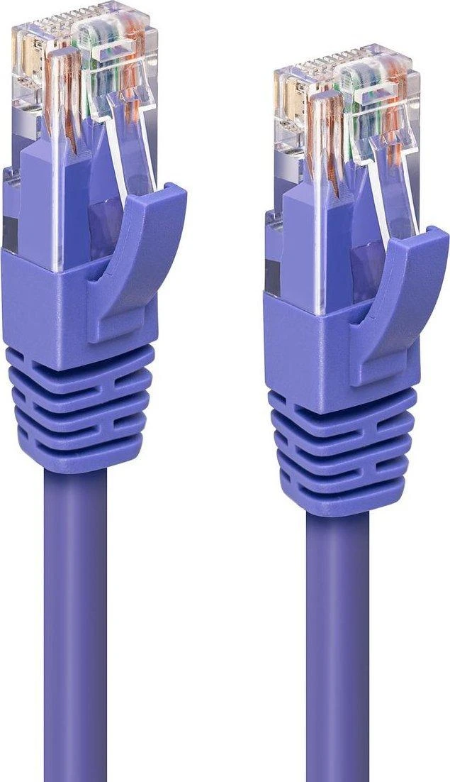 „Microconnect MC-UTP6A0025P“, 0,25 m, Cat6a, U/UTP (UTP), RJ-45, RJ-45, violetinis