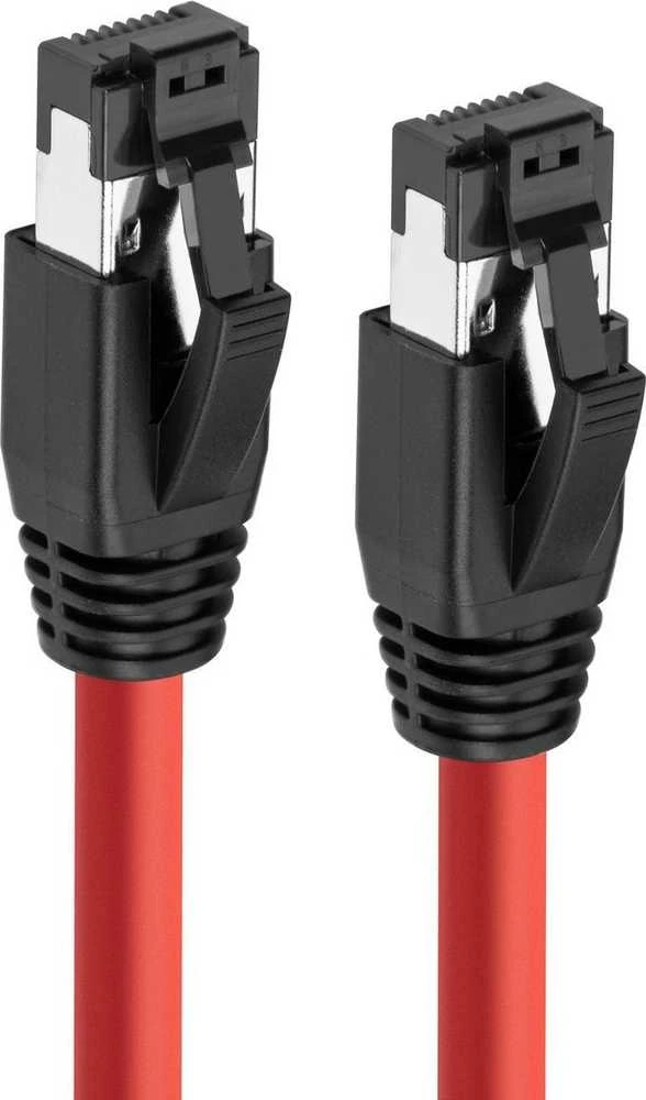 MicroConnect CAT8.1 S/FTP 5m Raudona LSZH