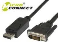 „MicroConnect DisplayPort“ – DVI-D kabelis 3 m juodas (DP-DVI-MM-300)