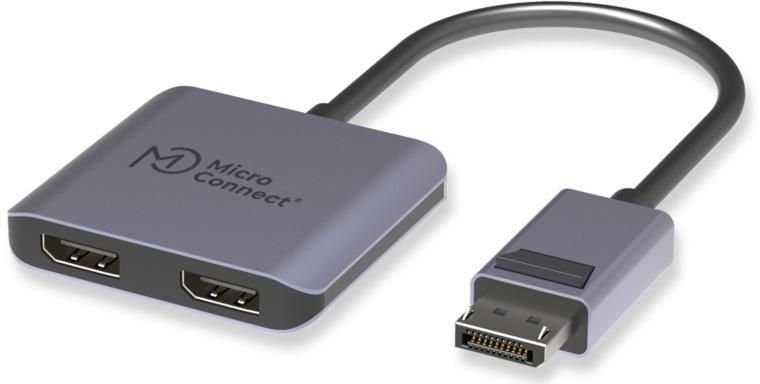 Adapteris AV MicroConnect DisplayPort į 2x DisplayPort