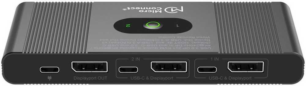 Przełącznik MicroConnect Displayport & USB-C KVM