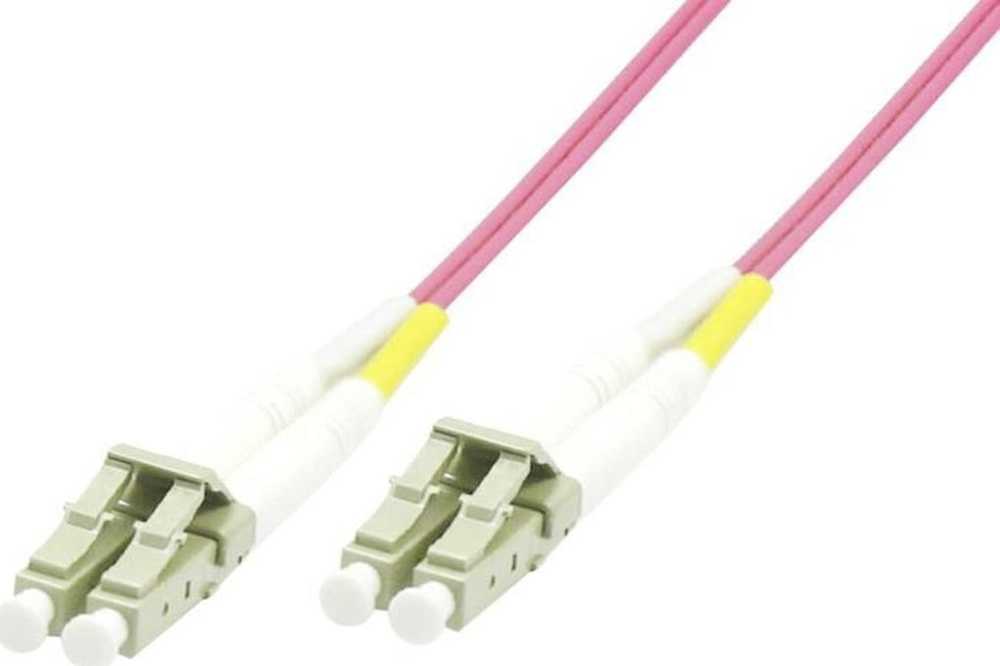 MicroConnect FIB440450P optinis kabelis 50m LC ST OM4 rožinis