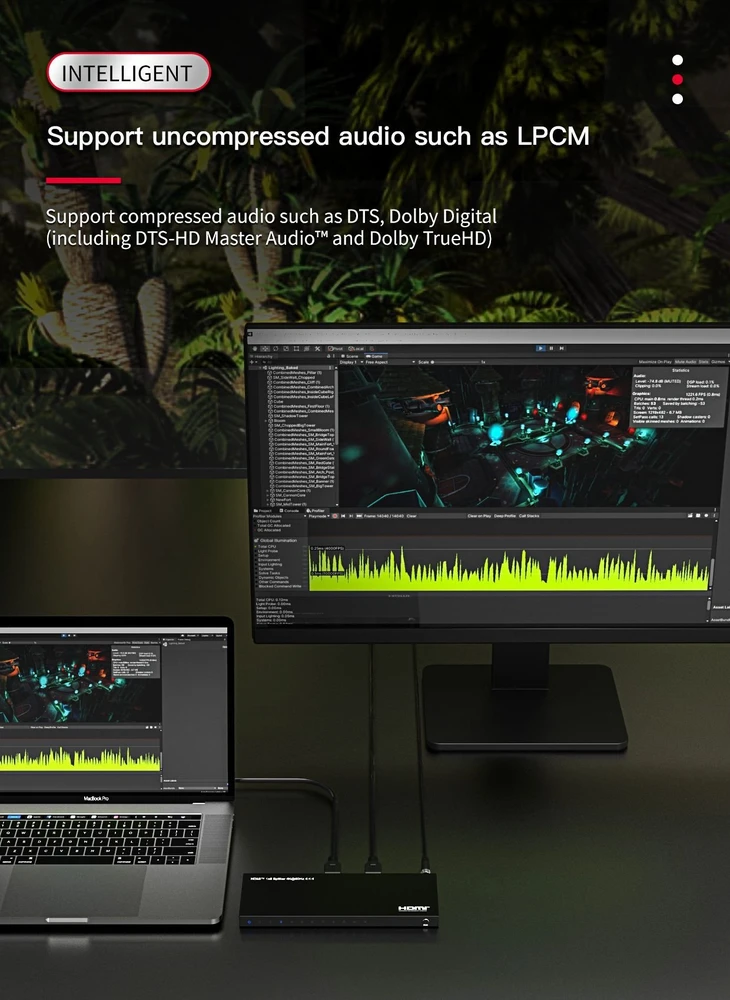 Šakotuvas MicroConnect HDMI 4K Splitter 1x 8 Support