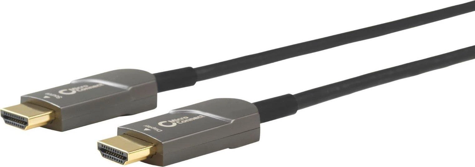 HDMI laidas MicroConnect su pilkais metaliniais antgaliais
