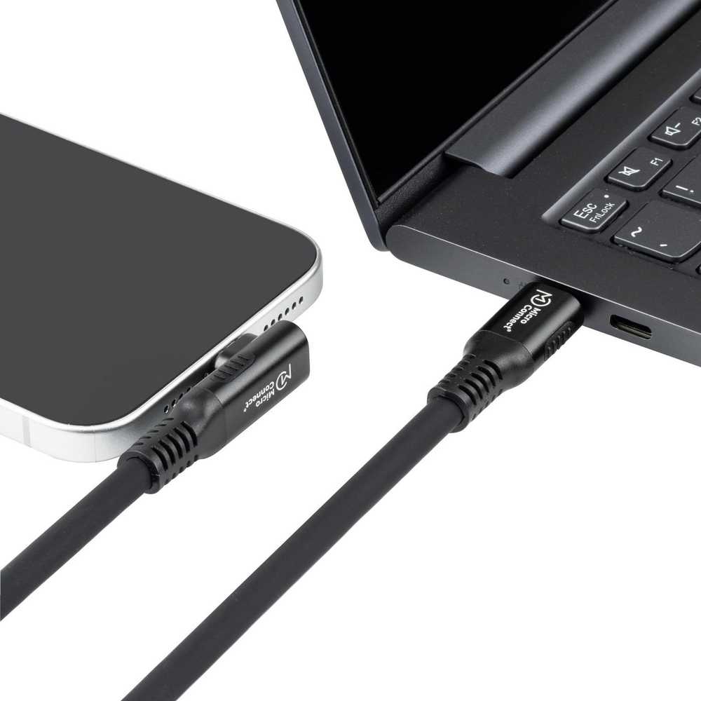 Kabelis USB MicroConnect USB-C - USB-C 2 m Juodas (MC-LS-USB4CC0.5-A)
