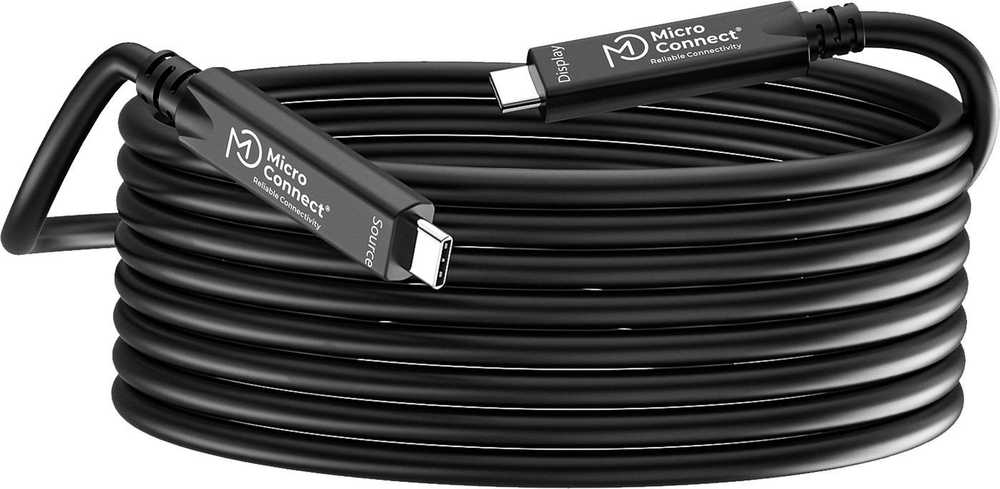 Kabelis USB MicroConnect USB-C - USB-C 10 m Juodas (MC-USB3.2CC10-8K-OP)