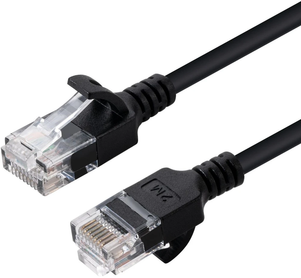 „MicroConnect Microconnect V-UTP6A0015S-SLIM“ kabelis, juodos spalvos, 0,15 m, Cat6a U/UTP (UTP)