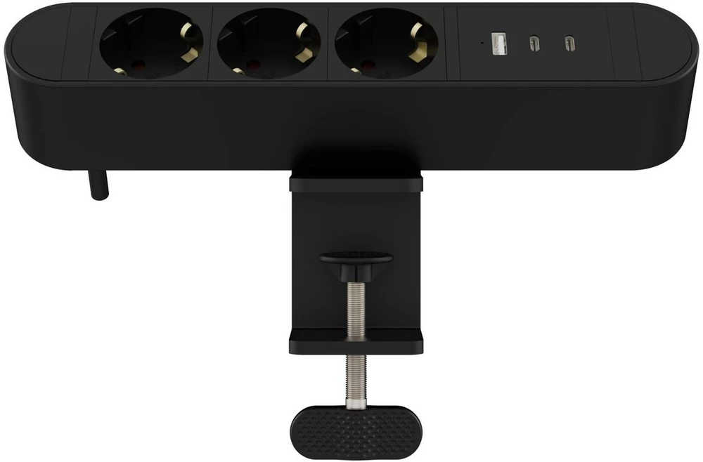 Maitinimo juosta MicroConnect Multi Desktop Power Socket 3 lizdai stacionarus 3x Schuko, 3x USB