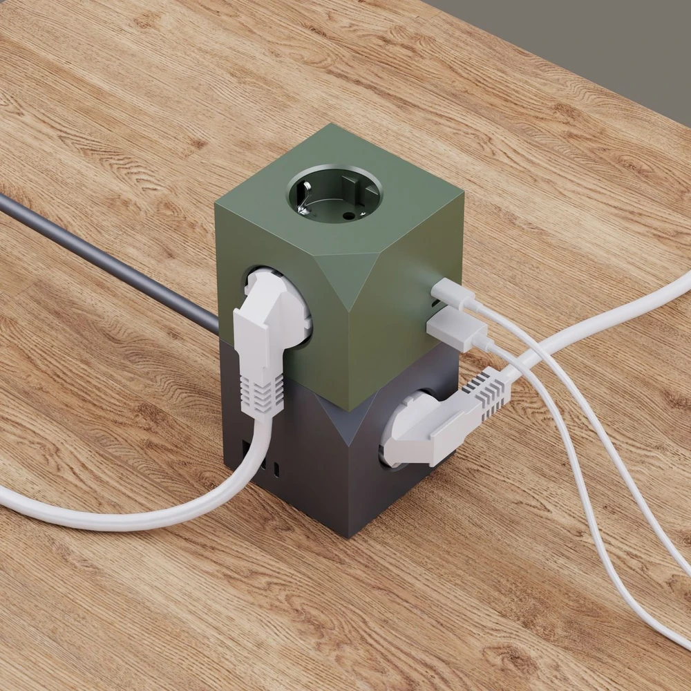 MicroConnect Power Cube, 3 Schuko outlets